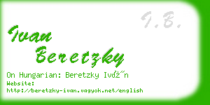 ivan beretzky business card